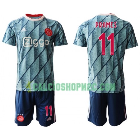 AFC Ajax Quincy Promes 11 Bambino Maglia Trasferta 2020/2021 Manica Corta (+ Pantaloncini)